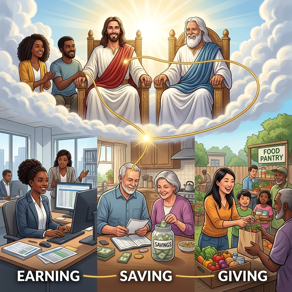 The Kingly Trifecta: Why 'Earn, Save, Give' is Your Blueprint for Sonship Abundance